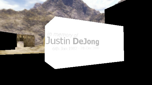Мемориал Justin DeJong на карте de_dust2 в CS 1.6
